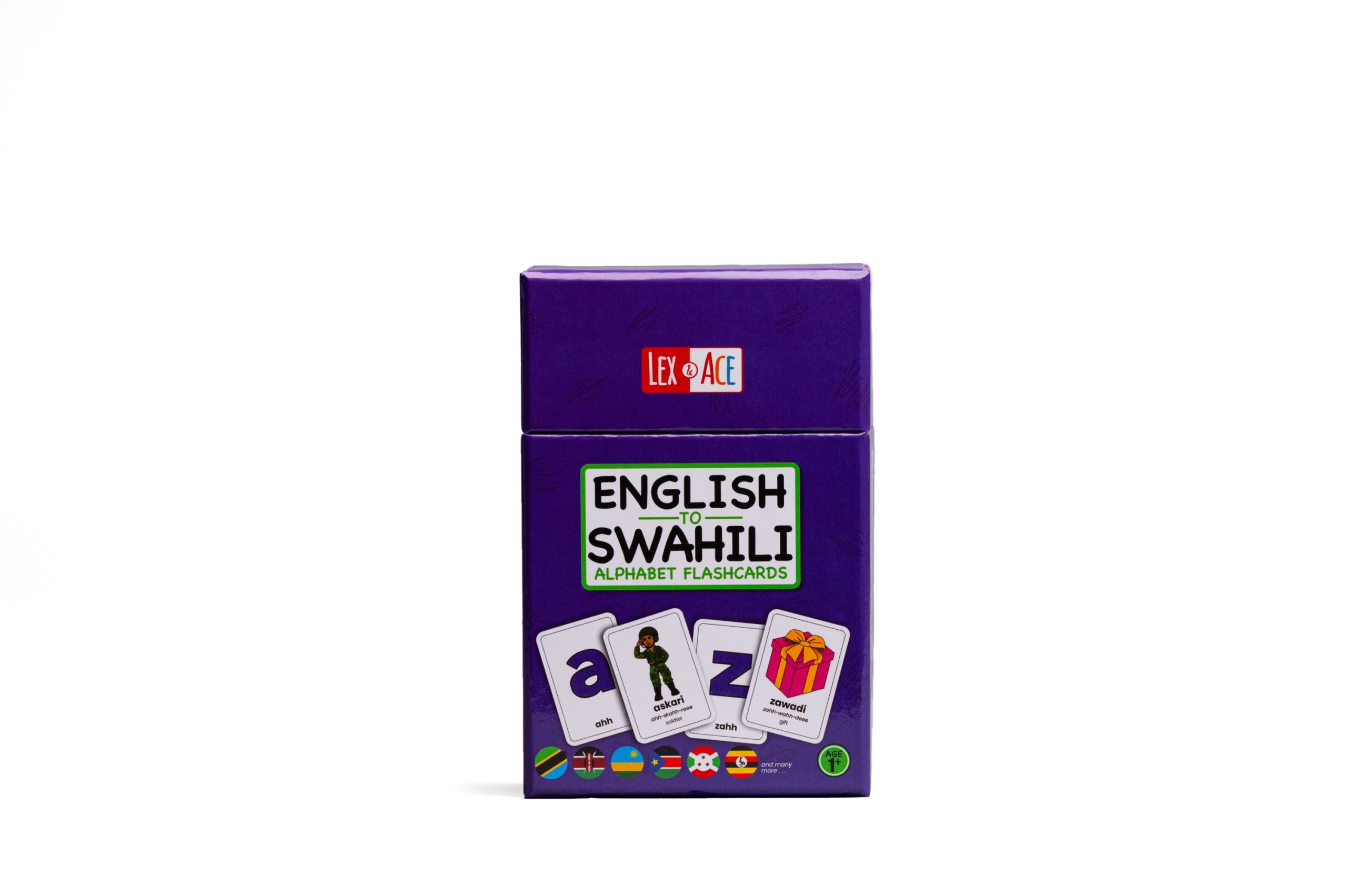 English to Swahili Alphabet Flashcards