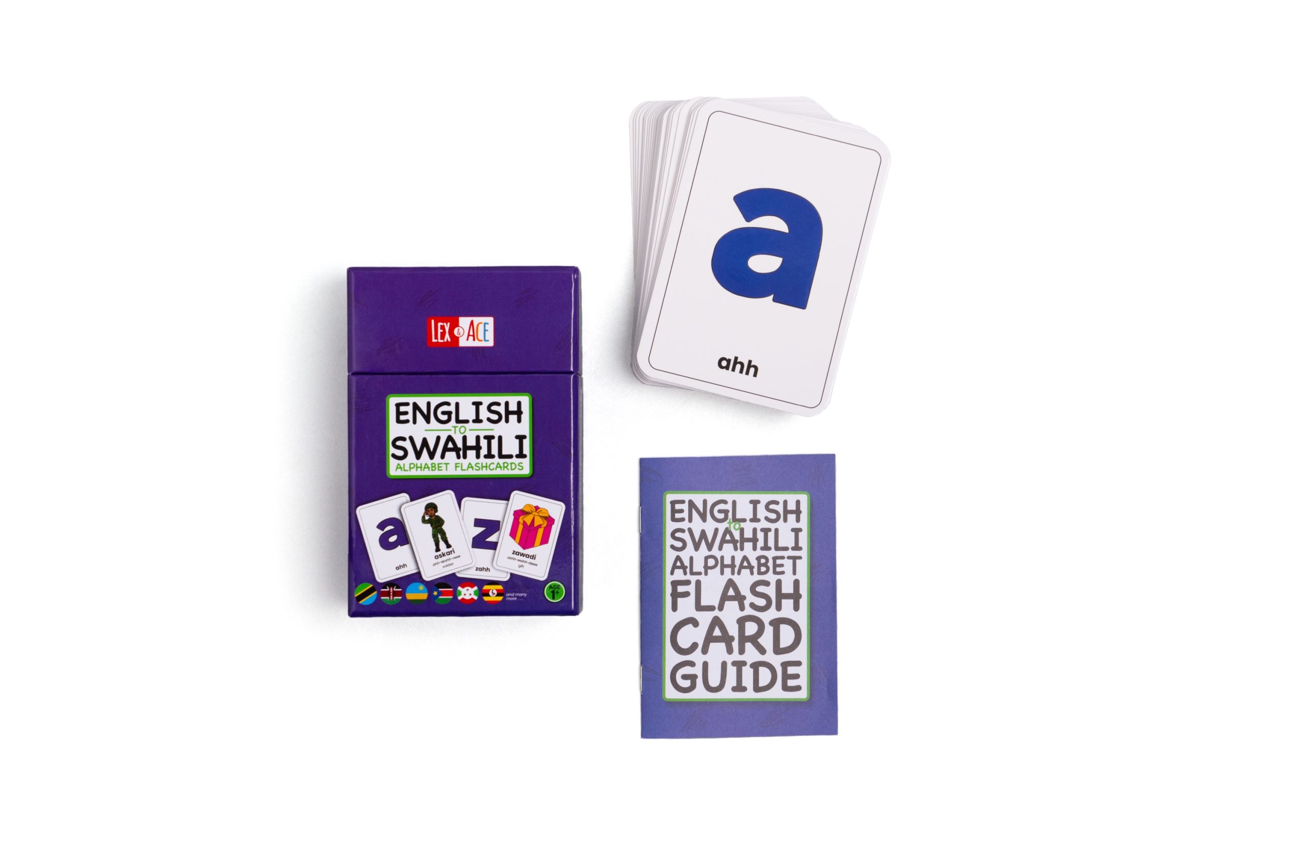 English to Swahili Alphabet Flashcards