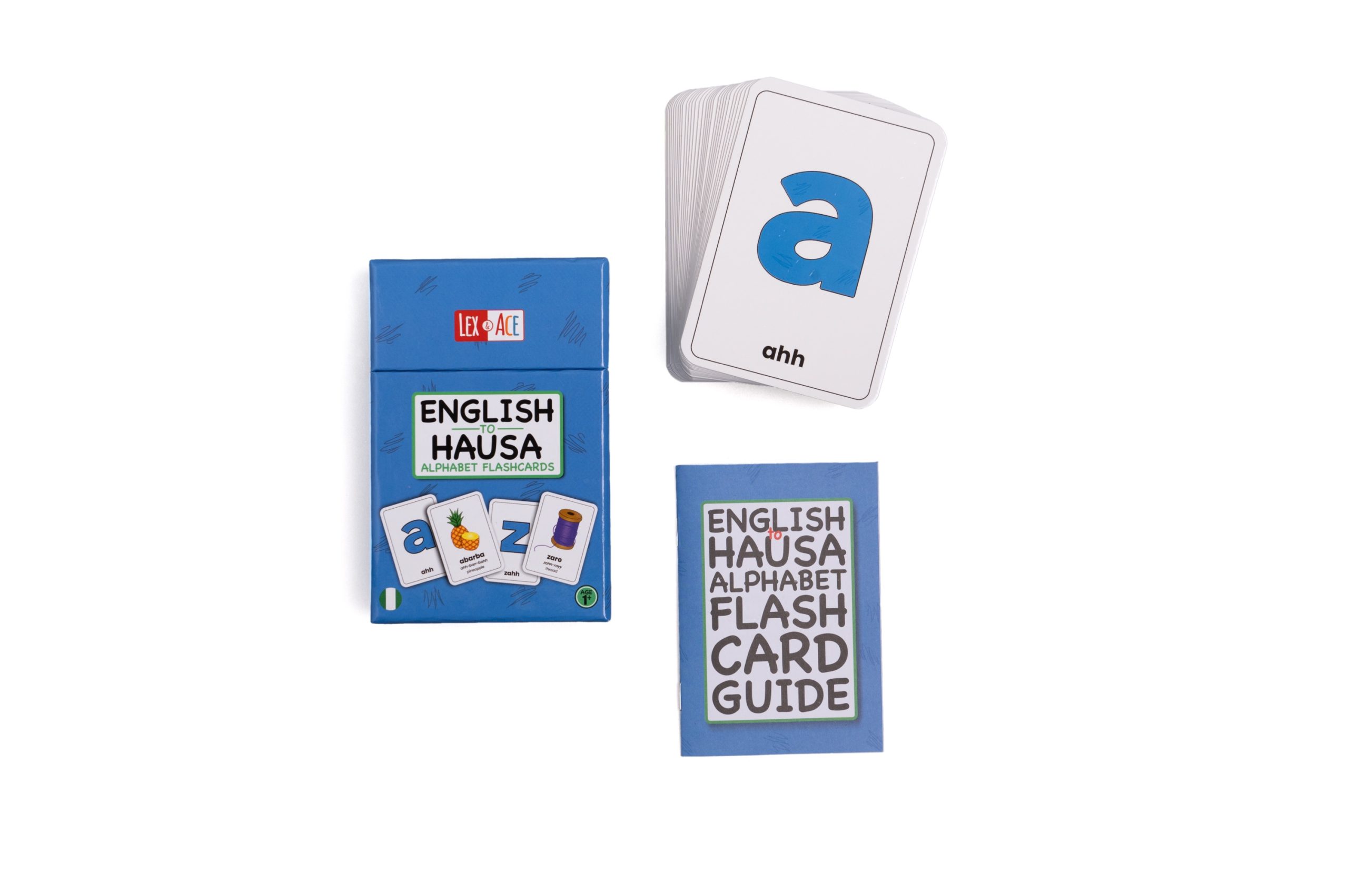 English to Hausa Alphabet Flashcards